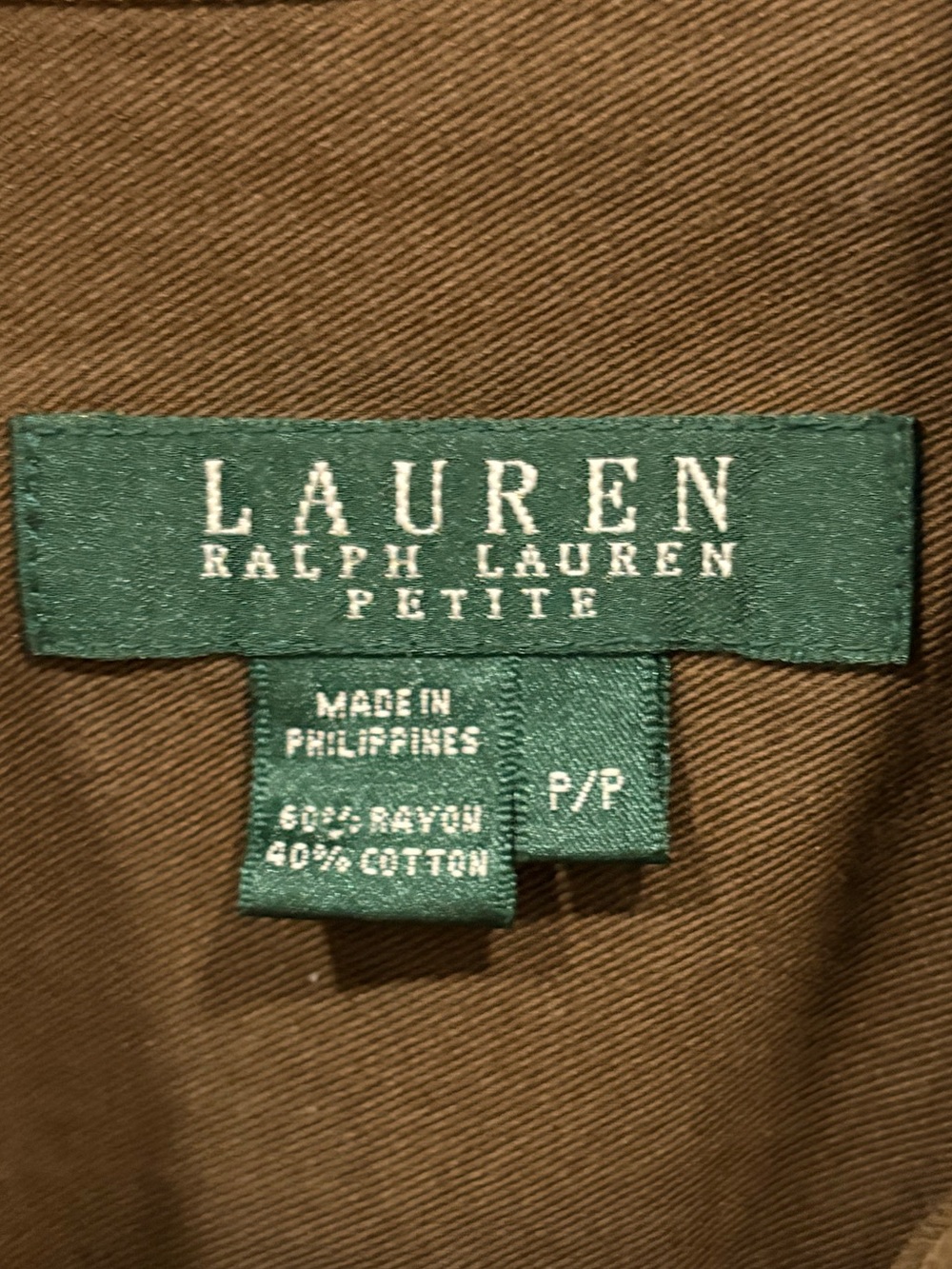 Ralph Lauren Jacket Lightweight 6-Pocket Army Olive Green Women Small Petite - Picture 6 of 7